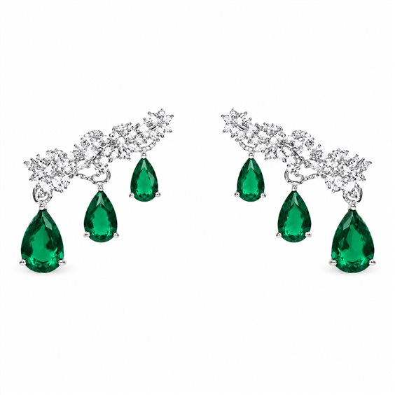 Orecchini Ultima Edizione Donna Colore in Argento Smeraldo OAO7368-SM - OAO7368-SM